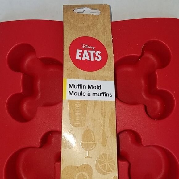 Disney Mickey Mouse Head Shape Baking Mold Silicone Pan Dish RED MUFFINS CUPCAKE - Picture 3 of 7